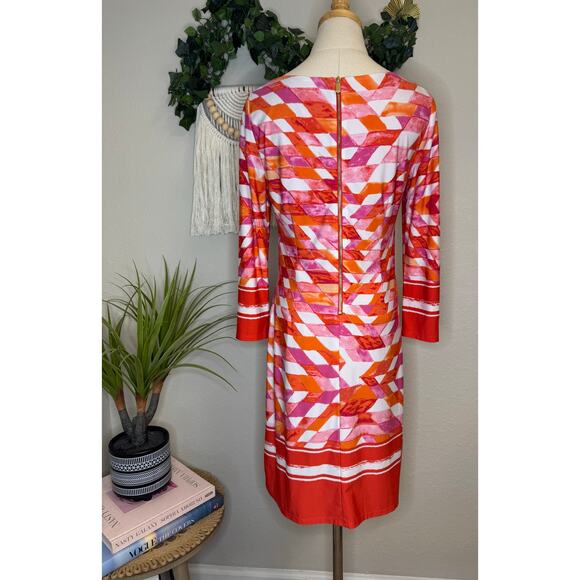 Vince Camuto Geometric Shift Dress sz 6 - Picture 2 of 2